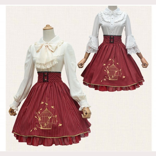 red lolita skirt