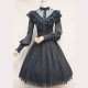 Gothic Lolita Fashion Embossed Floral Fullset (3pc: Blouse + Skirt + Headdress)