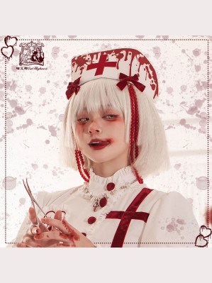 Halloween Bloody Nurse Hat by Cat Highness (C59)