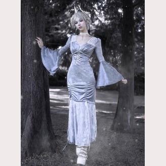 Swan Falling Dream Gothic Dress by Blood Supply (BSY119)