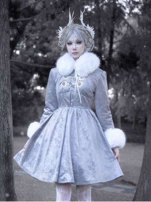 Swan Falling Dream Gothic Coat Dress by Blood Supply (BSY120)