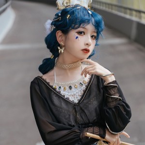 Twilight Best Classic Lolita Style Strap Top / Long Sleeve Top (YD08)