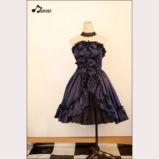 Sapphire blue satin dress skirt  hm42