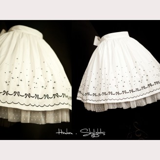 Star bow embroidered skirt hm48
